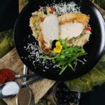 Grillezett csirkemell mediterrán rizottóval és Pecorino sajttal